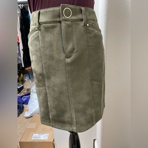 Faux suede skirt